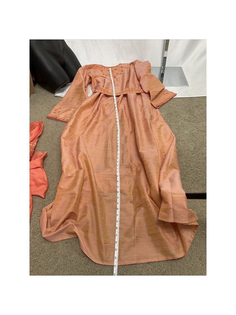 NWOT Kashkha Versatile style two-piece jalabiya Indian wedding outfit orange - Picture 10 of 10